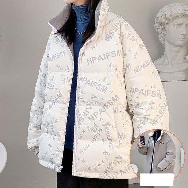 Men's clothing thickened warm white duck down all wear loose down jacket_viptrois.com