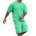 Men's Clothing Men's Summer New Fashion T Shirt Workwear Shorts Casual Sports Suit Men_viptrois.com