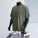 2025 Summer New Vintage-style T-shirt For Men, 230g Pure Cotton, Loose-fitting, Dropped Shoulder, Washed Short Sleeve_viptrois.com