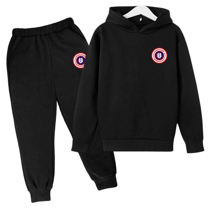 Kids' SU Map Fleece Hoodie & Jogger Set - Winter Warm Two-Piece With 3D Embroidered Coordinates_viptrois.com