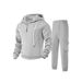 Men's Heavyweight Fleece Hoodie & Jogger Set – Winter Warm Plush-Lined Sweatsuit, Relaxed Fit Casual Loungewear (Pullover + Pants)_viptrois.com