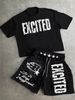 Men's Clothing Men's Summer Street Style Letter Print Suit: Trendy Casual Short Sleeve T Shirt And Shorts Two Piece Set_viptrois.com
