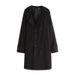 Loom Loom Cross-Border In-Stock Autumn Winter New Double-Breasted Lapel Trench Solid Color Jacket European And American Style_viptrois.com