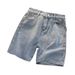 Men's Clothing Denim Loose Straight Simple Shorts Washed Retro Casual Shorts_viptrois.com