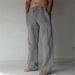 2023 New Men's Pants Linen Casual Solid Color Thin Linen Men's Pants_viptrois.com