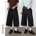 Nirben Denim Retro Raw Color Shorts Men's Summer Loose Wide Leg Capri Pants Cool Fit_viptrois.com