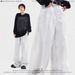 Men's Clothing High Street White Jeans Men And Women Dirtyfit Straight Loose Tie Dye Wide Leg Pants_viptrois.com
