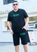 Men's Clothing plus size short-sleeved thin casual suit extra large sports shirt running T-shirt two-piece set_viptrois.com