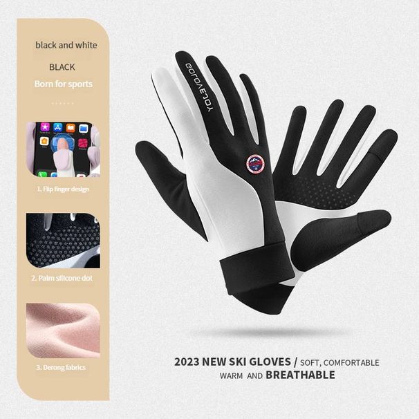 Men's Gloves Autumn And Winter Ski Liner Gloves Men's Sports Cycling Warm Waterproof Non Slip Touch Screen Lining Gloves DY51_viptrois.com