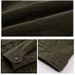 Men's Casual Work Jacket - Lightweight Cotton Spring Autumn Coat With Zipper, Loose Fit, Stand Collar (Khaki, Green, Black) - Sizes 4XL-6XL_viptrois.com