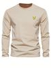 Men's Spring And Autumn Cotton Loose And Comfortable Versatile Eagle Pattern Printed Round Neck Long Sleeve T-shirt Top_viptrois.com