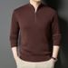 2025 Autumn Winter New Style Young And Middle-aged Wool Warm Half Turtleneck Zipper Pullover Knitted Sweater Men's_viptrois.com