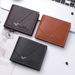 New Men's Wallet Men's Short Wallet Men's Youth Simple And Fashionable Multi-card Business Horizontal Splicing Wallet_viptrois.com