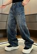 Men's Clothing High End Men's Rhinestone Studded Straight Leg Jeans Spring Collection Street Style Loose Wide Leg Pants Fashion_viptrois.com