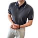 Men's Clothing Men's Summer Ice Silk Shirt Seagull Collar Color Block Hollow Out Contrast Pullover T-Shirt Knitwear Old Money Elite_viptrois.com