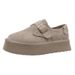 Women's Shoes Genuine Leather And Fur Snow Boots Plus Velvet And Thickened Thick Soled Winter Women's Shoes New Loafers Cotton Shoes_viptrois.com
