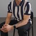Men's Summer Stripe Knit Polo Shirt With Hollow Design, Loose Fit Casual Short Sleeve Top, Black & White Contrast_viptrois.com