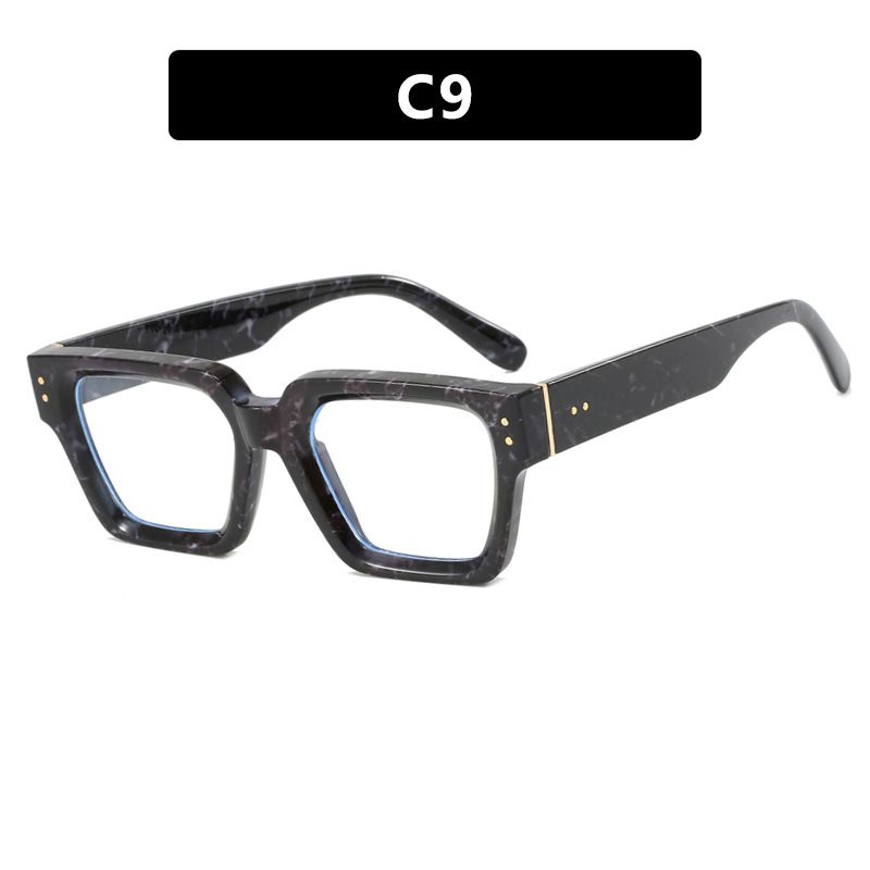 Women's Glasses Beige Nail Sunglasses Square New Retro Ins Sunglasses High End Plain Fashion Sunglasses_viptrois.com