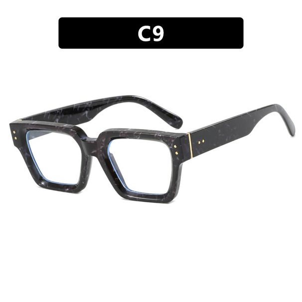 Women's Glasses Beige Nail Sunglasses Square New Retro Ins Sunglasses High End Plain Fashion Sunglasses_viptrois.com