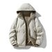 Men's Clothing Winter Reversible Down Jacket With Hood, Lightweight Warmth, Waterproof & Windproof, For Teens & Adults (Black, Khaki, Dark Grey)_viptrois.com