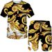 Men's Clothing T-Shirt Suit 3D Printing Men's Loose Short-Sleeved Shorts Suit_viptrois.com