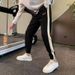 Spring And Autumn Trendy Brand Men's Summer Nine-Point Pants 2023 New Men's Pants Handsome Thin Sports Casual Pants_viptrois.com