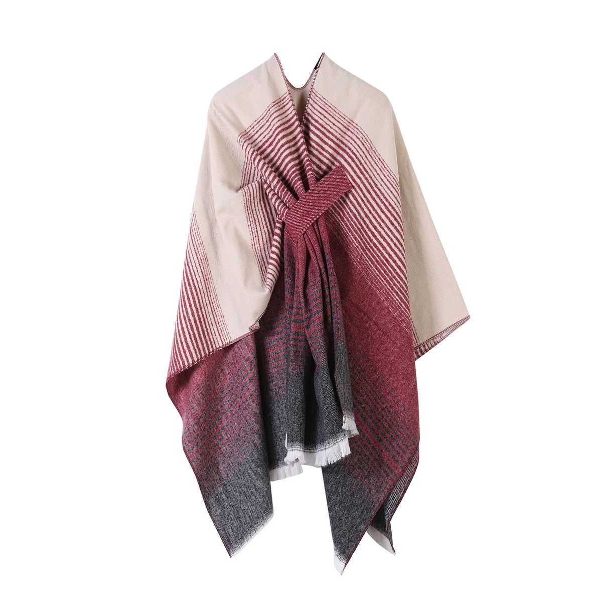 Women's Scarves Shawl Women's Ethnic Style Yunnan Travel Wear Sweet All-match Knitted Cape_viptrois.com