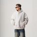 400G Heavy Short Hoodie Sweater Men's Autumn And Winter Trendy Brand Stiff Basic American Top Flower Gray Coat_viptrois.com