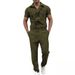 New men's pants casual loose one-piece outfit belt uniform tooling one-piece_viptrois.com