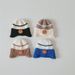 Kids' caps love Bear color-coded ear caps Baby stretch thick wool caps_viptrois.com