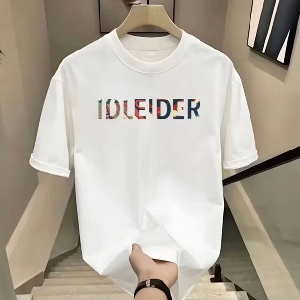 2025 American Fashion Brand Short Sleeved Men's High Street Youth Casual Loose T-shirt Pure Cotton Personality Internet_viptrois.com