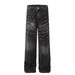 Men's Clothing Retro 2025 Neutral Trendy Washed Old Design High End Men's Loose Denim Trousers_viptrois.com