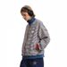 Color Block Striped Stand Collar Knitted Sweatshirt Jacket Sports Loose Casual Spring Autumn Unisex Long Sleeve American_viptrois.com