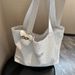 Large Capacity Canvas New Casual Striped Lazy Simple 2025 Commuter Handbag Versatile Shoulder Tote Bag_viptrois.com