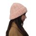 New Fashionable Retro Warm Thickened Contrasting Color Big Head Circumference Showing Small Face Flanged Wool Wool Knitted Hat Women's Winter_viptrois.com