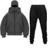 Unisex Zip-Up Hooded Sweatshirt With Double Hood Design, Streetwear Windproof Jacket For Men And Women_viptrois.com