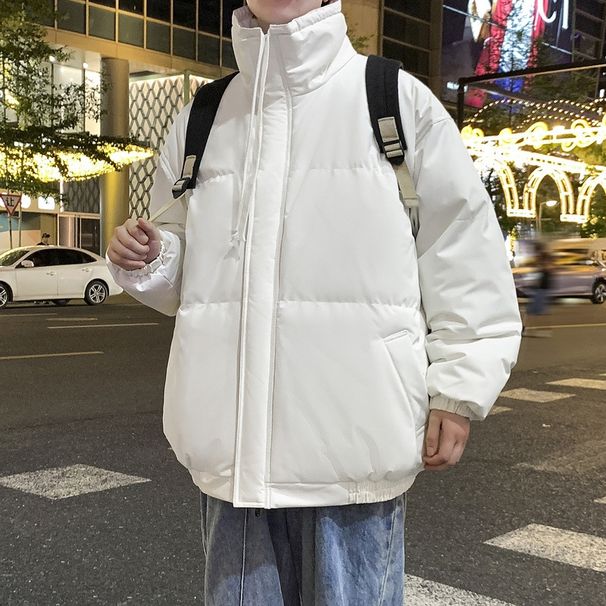 large Size Stand-up Neck Cotton-padded Jacket For Men And Women Down Cotton-padded Jacket Loose And Thickened Couple Cotton-padded Jacket_viptrois.com