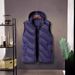 Men's Lightweight Quilted Nylon Jacket With Detachable Hood, Slim Fit Casual Zip-Up Vest For Autumn Winter (Black, Navy, Army Green, Burgundy, Blue)_viptrois.com