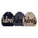 Vintage Lettering Jacquard Knit Sweater – Unisex Oversized Crewneck Pullover For Men & Women, Soft Yarn Long Sleeve Casual Fall/Winter Top_viptrois.com