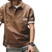 American Casual Loose T-shirt Short Summer Pure Cotton New Trendy Brand Men's Shirt Collar Half Sleeved Top_viptrois.com