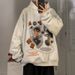 Pure Pure Oversize Heavyweight Sweatshirt For Men, Autumn And Winter Plus Size, Hip Hop American Style, Hooded, Fleece-lined,_viptrois.com