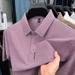 Men's Clothing Nylon Nylon Ice Silk Seamless Short Sleeved Polo Shirt Men's Summer Lapel Casual Elastic Non Iron T Shirt Men's Clothing Wholesale_viptrois.com