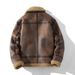 Men's Clothing loose large size winter new men's solid color casual lapel jacket leather fur 2209141_viptrois.com