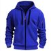 Men's Zip-Up Hoodie With Embroidered Badge & Multiple Pockets - Hip-Hop Style Pullover For Casual Streetwear (S-Xxxl, 9 Colors)_viptrois.com