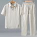 Men's Style Polo Shirt Set Summer Thin Short Sleeve Breathable New Men's Clothing Hanfu_viptrois.com