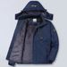 Men's Winter Thermal Jacket With Fleece Lining, Thickened Cotton Coat For Outdoor Cold Weather Protection, Windproof Warm Parka For Travel Wear_viptrois.com