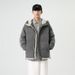 Padded Clothes Men's Large Size Hooded Striped Loose Thickened Padded Jacket Warm Casual Padded Jacket_viptrois.com