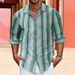 Men's Clothing Spring And Autumn New Style Fast Sale Cotton And Linen Single Breasted Men's Lapel Long Sleeved Shirt_viptrois.com