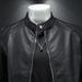 Men's Motorcycle Leather Jacket New Stand Up Collar Leather Jacket Casual Plus Velvet Thickened Slim Leather Jacket Coat_viptrois.com