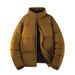 Pure 2025 Winter New Men's Solid Color Trendy Cotton Dopamine Couple American Style Fleece Lined Thickened Puffer Jacket_viptrois.com